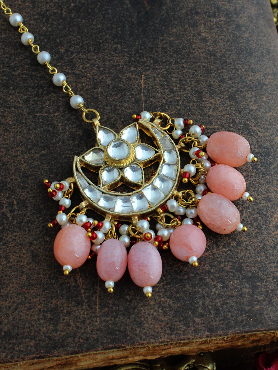 Pranshi Maang Tikka - Pink