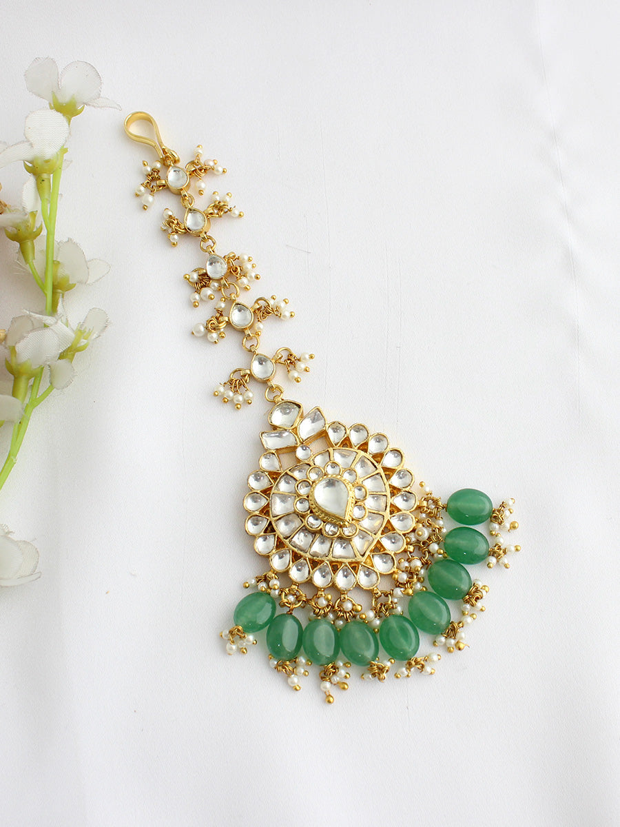 Shritija Maang Tikka-Green