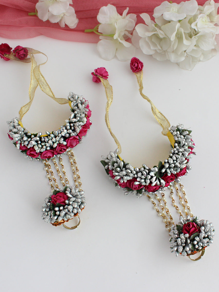 Akansha Hand Harness/Bracelet-Hot Pink