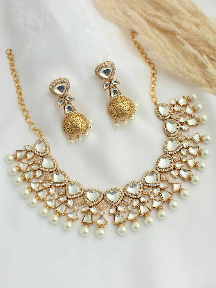 Bangalore Necklace Set- Gold