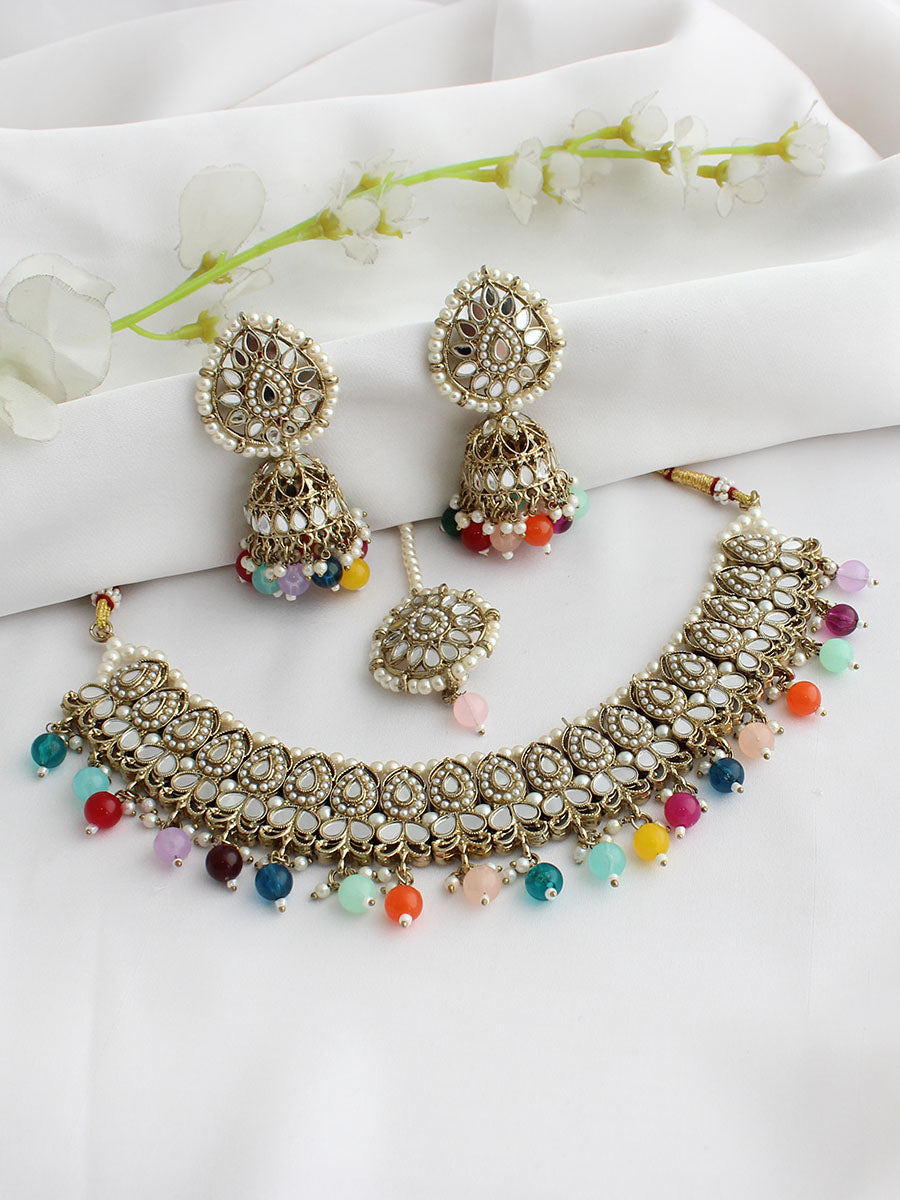 Shirin Mirror Necklace Set