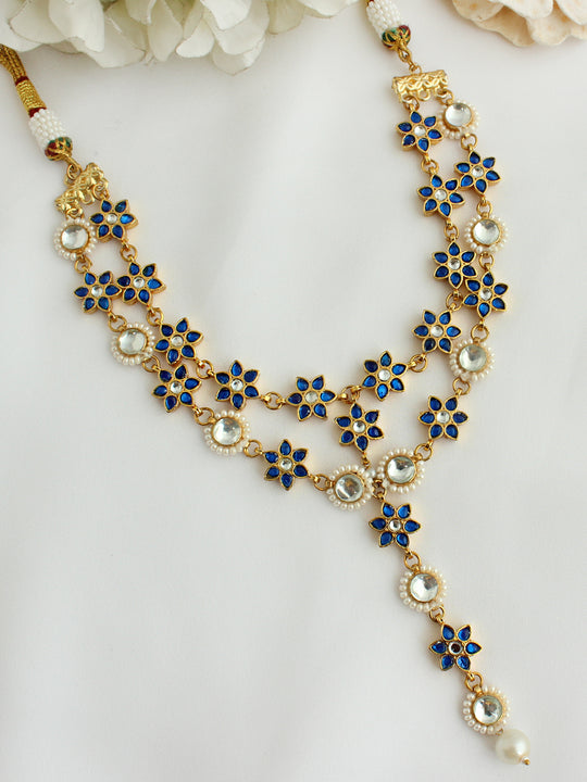 Nirvi Layered Necklace-Blue