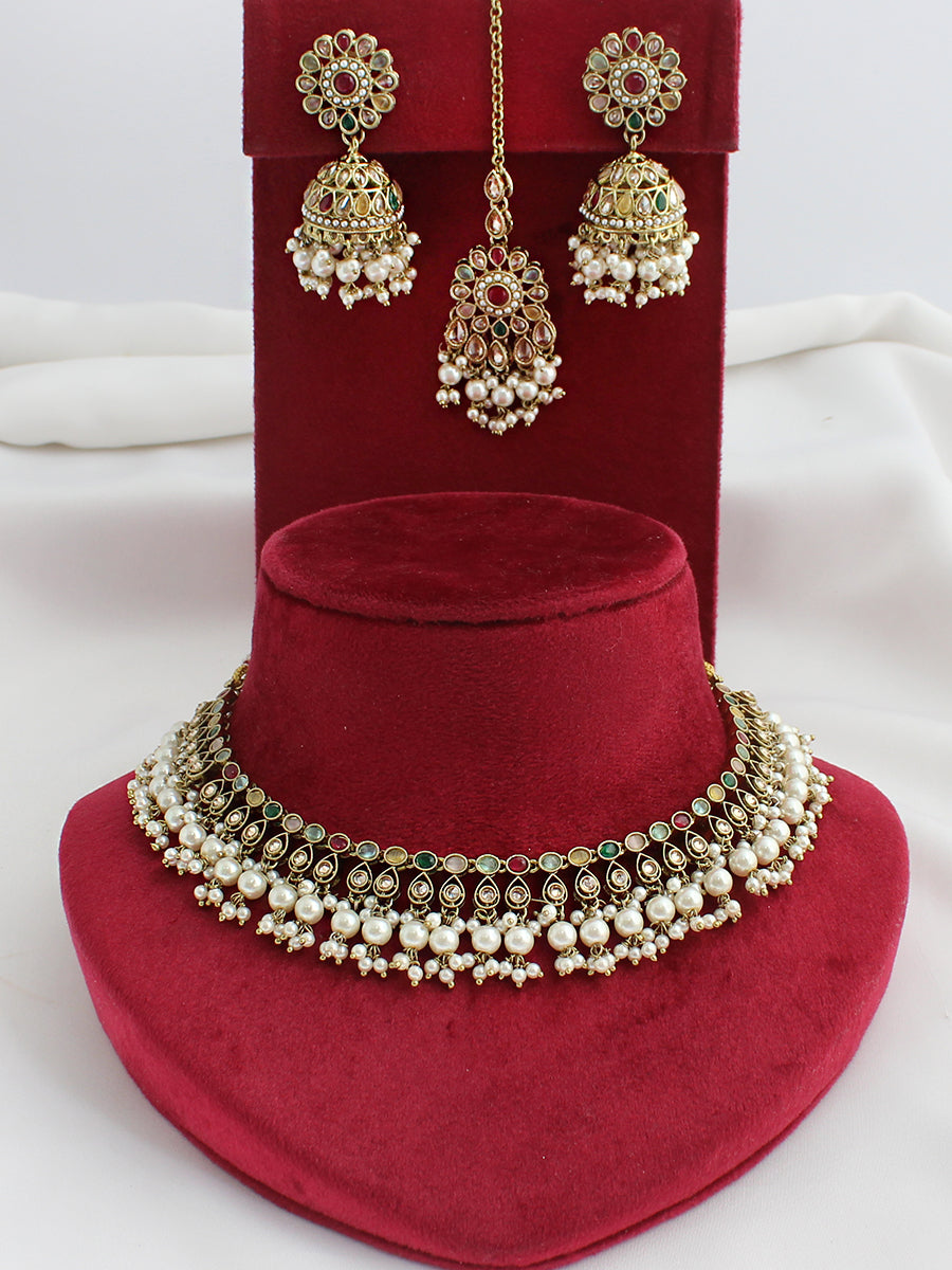 Dhruvi Choker Necklace Set