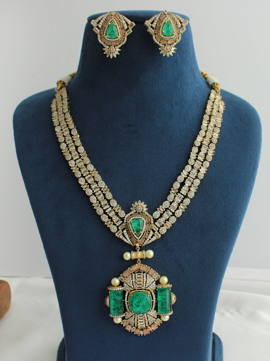 Barkat Necklace Set-Green