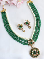 Virisha Long Necklace Set-Green