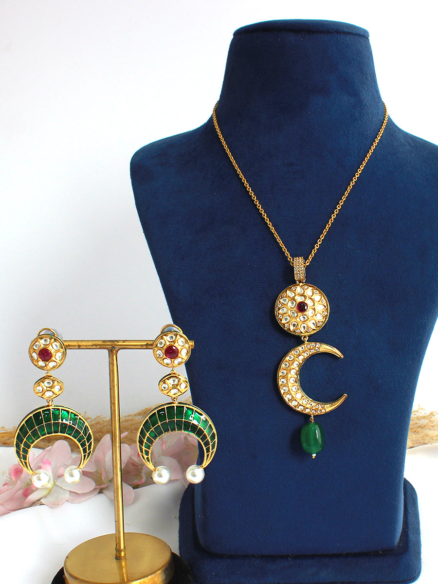 Moon (Chand) Pendant Necklace Set