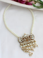 Nishvi Pendant Long Necklace-Ivory