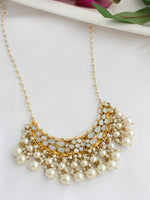 Vartika Pendant Long Necklace-Ivory