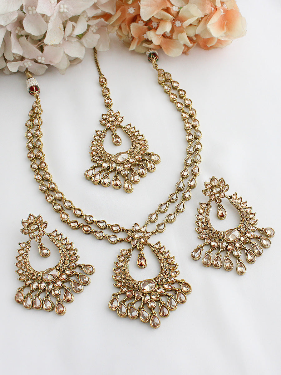 Shriya Necklace Set-Gold