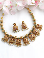 Prajna Necklace Set-Hot Pink