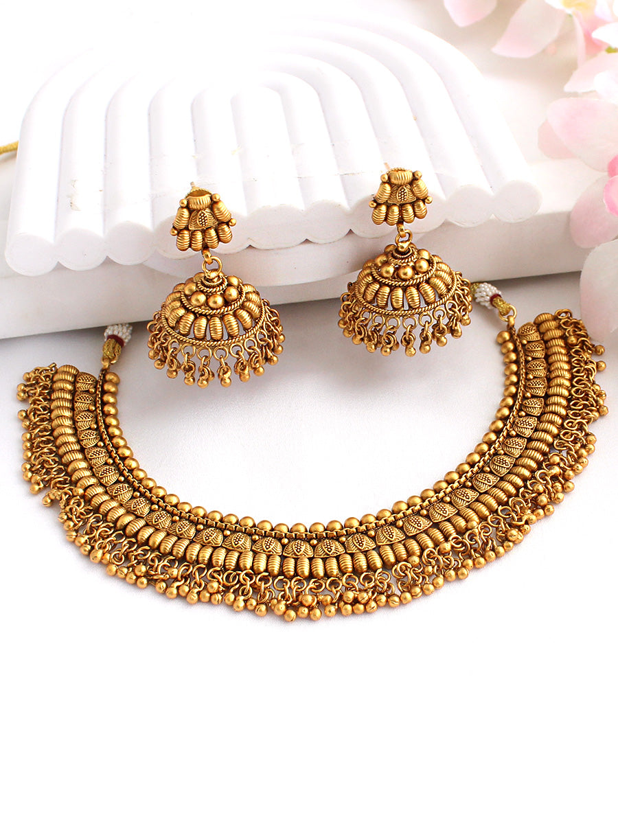 Devi Necklace Set-Gold