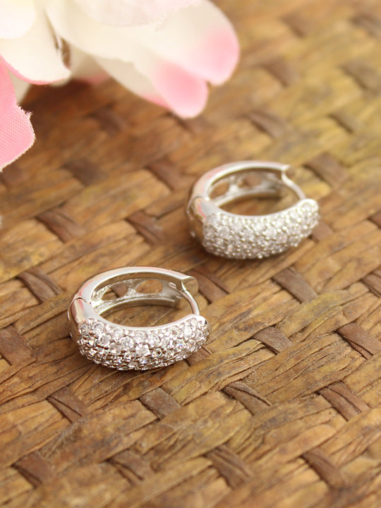 Asmita Hoop Earrings-Silver