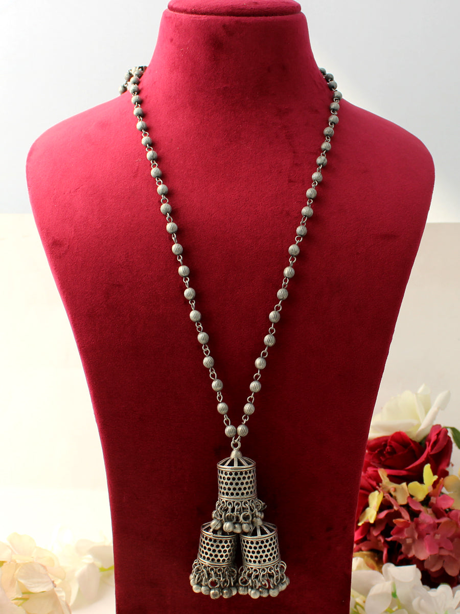 Mnasvi Necklace-Antique Silver