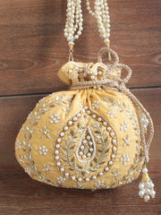 Ramsha Potli Bag-Golden