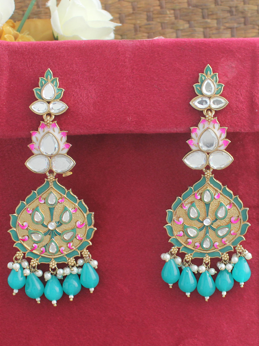 Shivali Earrings-Rama Green
