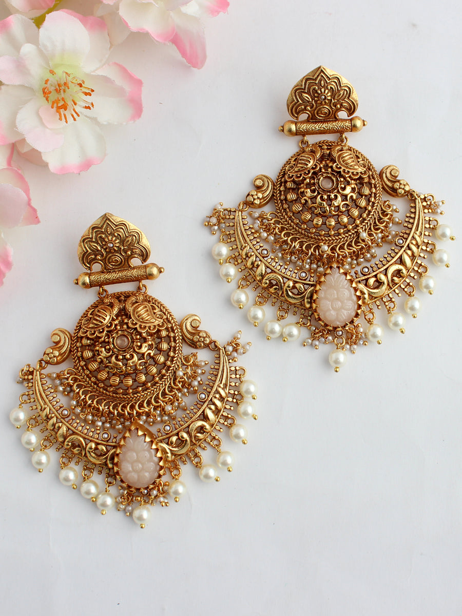 Surbhi Earrings-Peach
