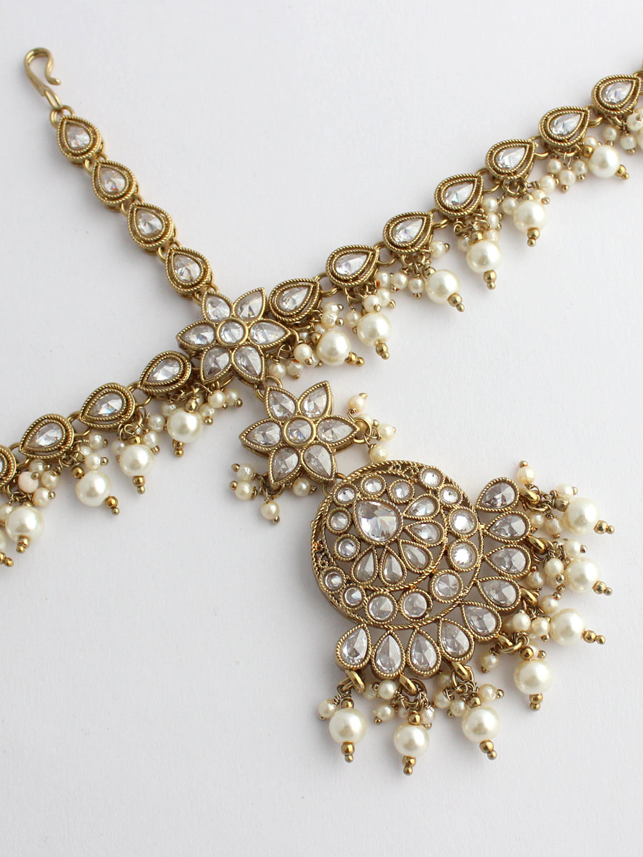 Areeka Sheeshphool Mathapatti-White