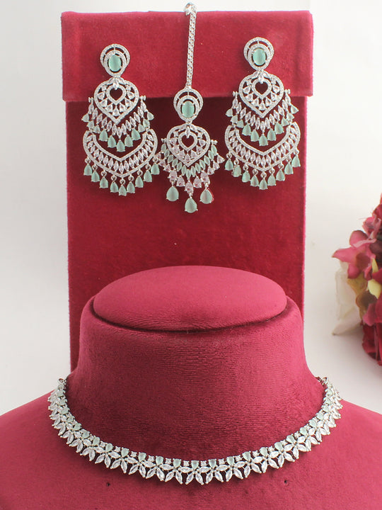 Noor Necklace Set - Mint Green