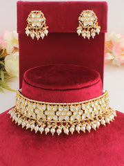 Divya Necklace Set-White