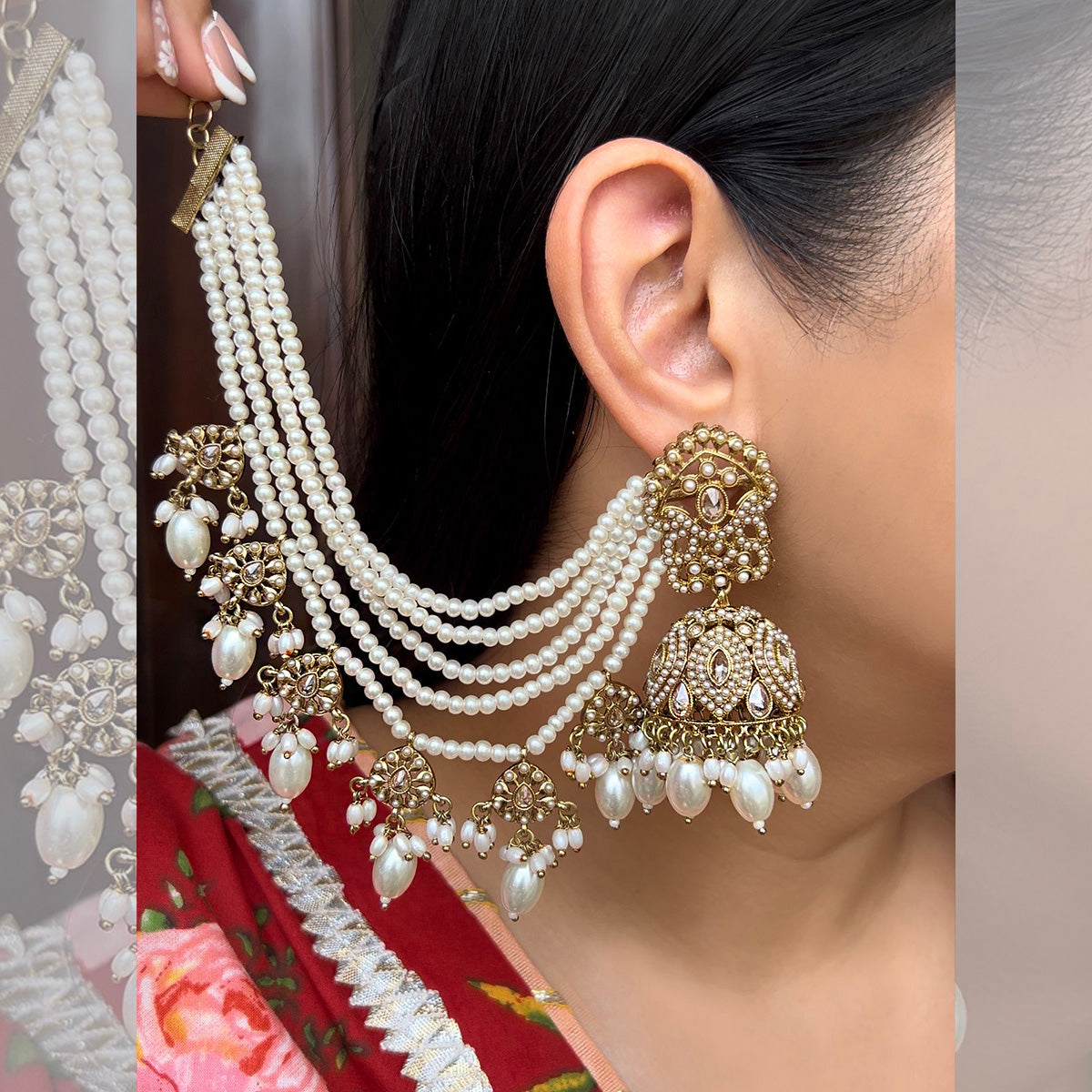 Earrings with Ear chain