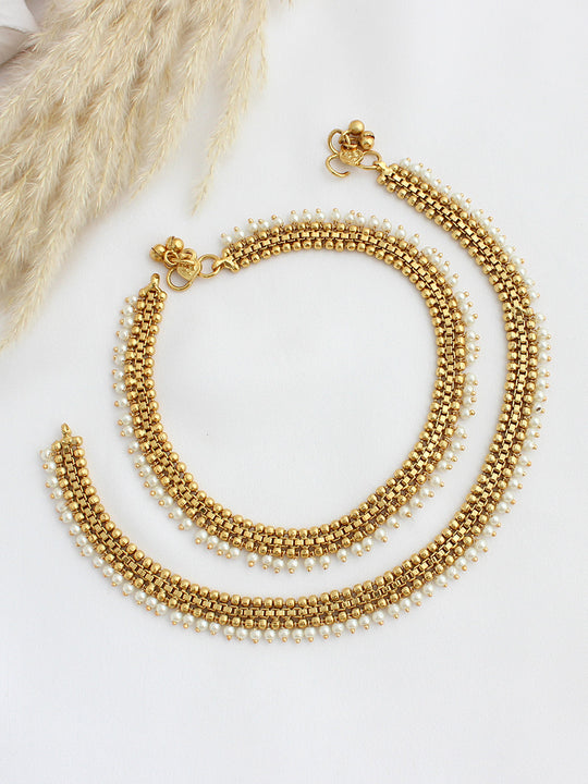 Aditri Anklet Payal -Gold