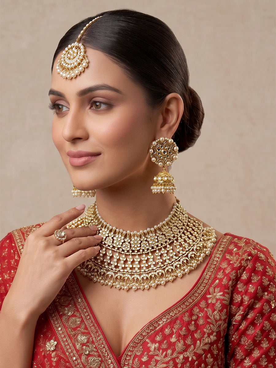 Jodha Bridal Set-Pearl