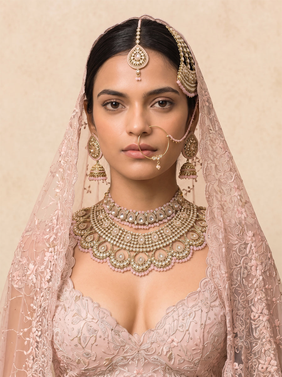 Harshita Bridal Set-Pastel Pink