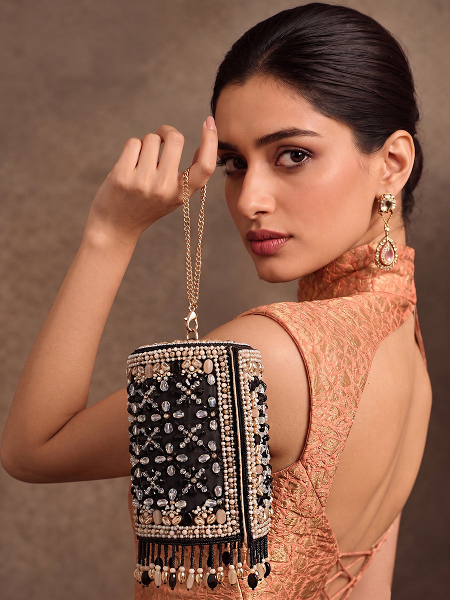 Sameera Clutch Bag-Black