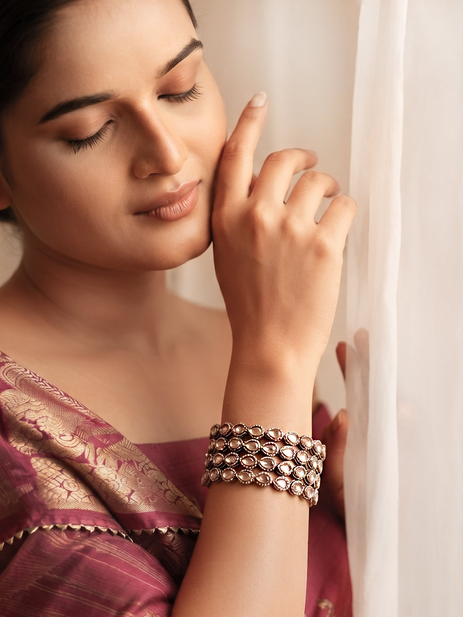 Krutika Bangle Set golden