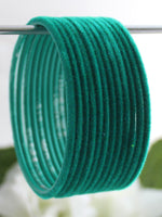 Dhaani Bangle Set-Rama Green