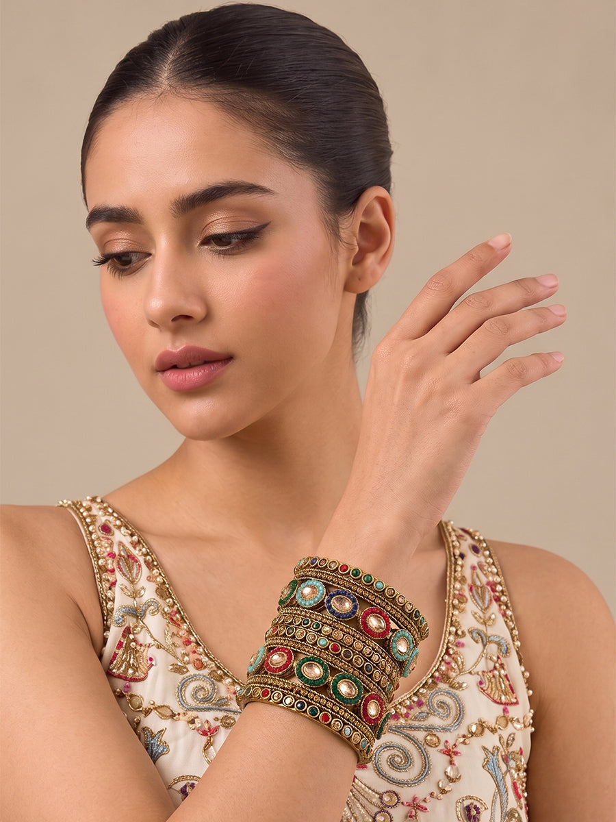 Shahin Bangle Set-Multicolor