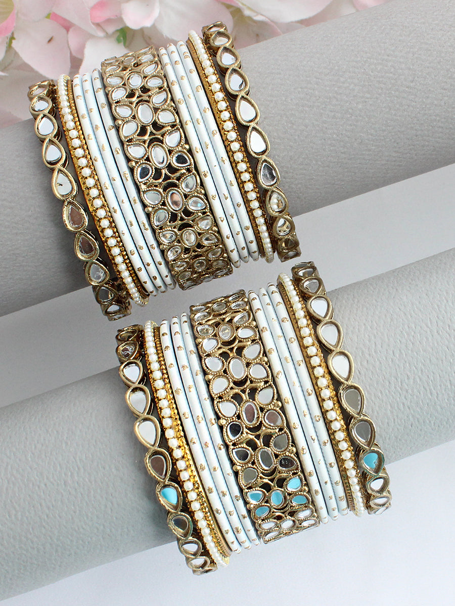 Avleen Bangle set-White 