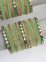 Ashwika Bangle Set / Stack-Mint Green