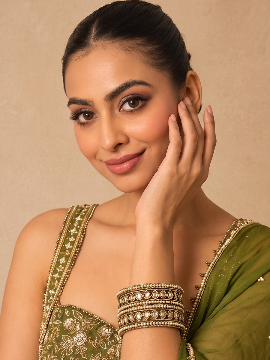 Pakhi Bangle Set / Stack- Gold