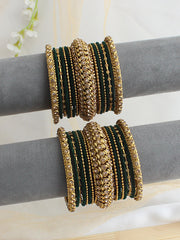 Charu Bangle Set / Stack-Green