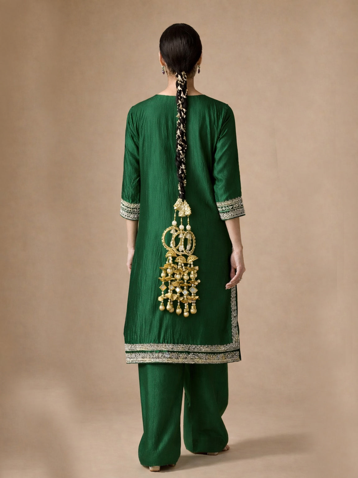 Manroop Paranda Paranda / Parandi Hair  Accessories-Gold