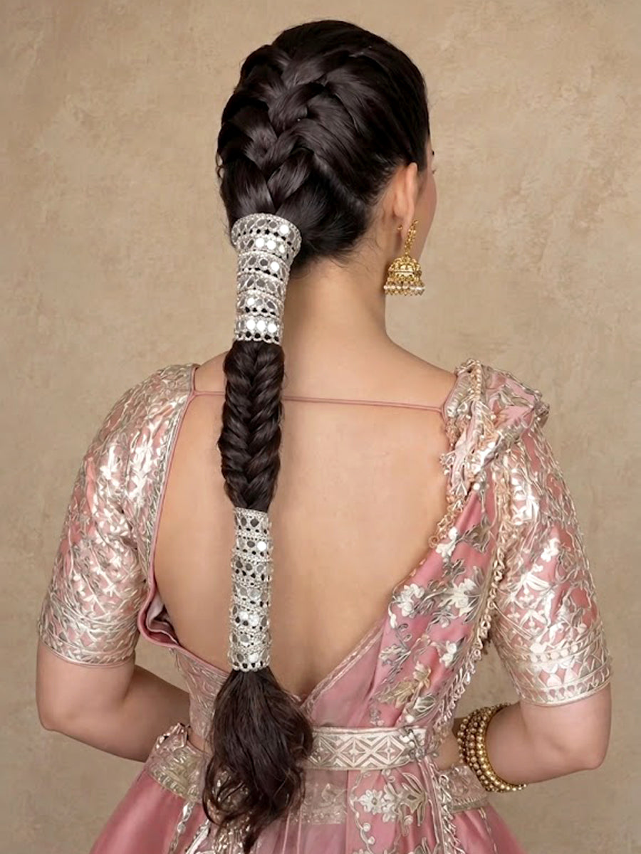 Mayra Mirror Decorative Hair Plait Lace-Gold