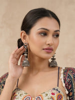 Rupal Earrings - Antique Silver