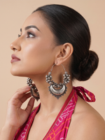 Mrinal Earrings - Antiuqe Silver