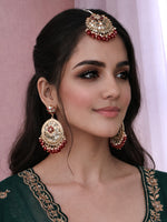 Roshini Earrings & Tikka-Maroon