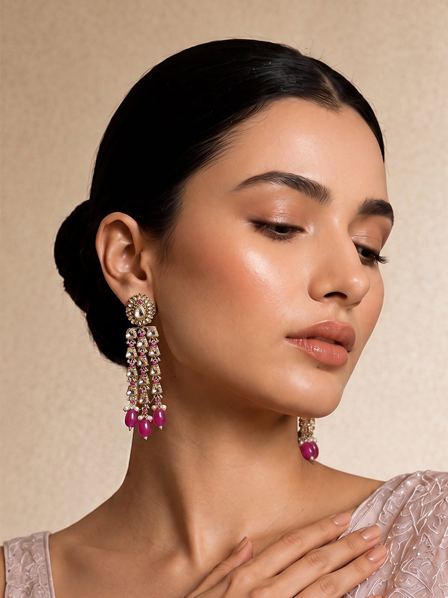 Celina Earrings-Hot Pink
