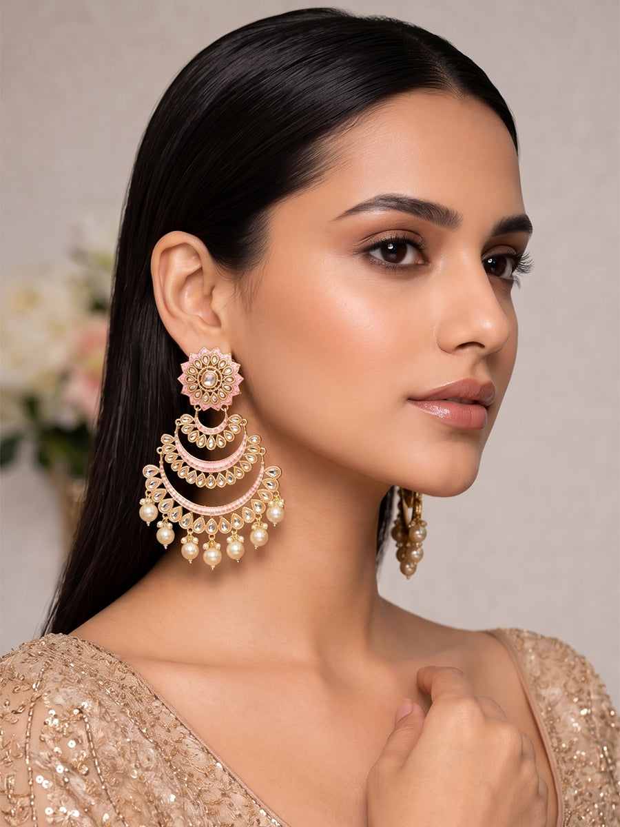 Jasmine Earrings-Pink