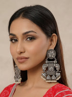 Kinjal Earrings-Antique Silver