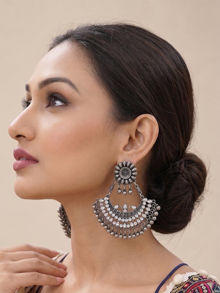 Risna Earrings-Antique Silver