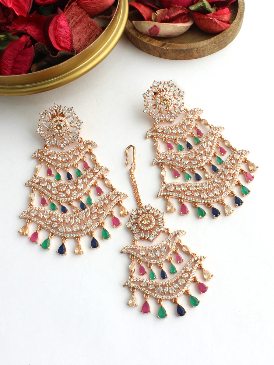 Kayra Earrings & Tikka Set