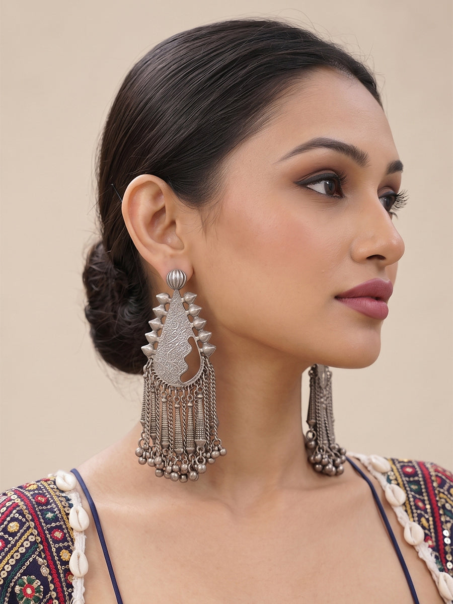 Ramila Earrings-Antique Silver