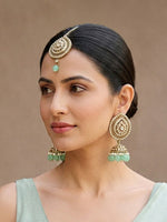 Rubina Earring & Tikka - Mint Green