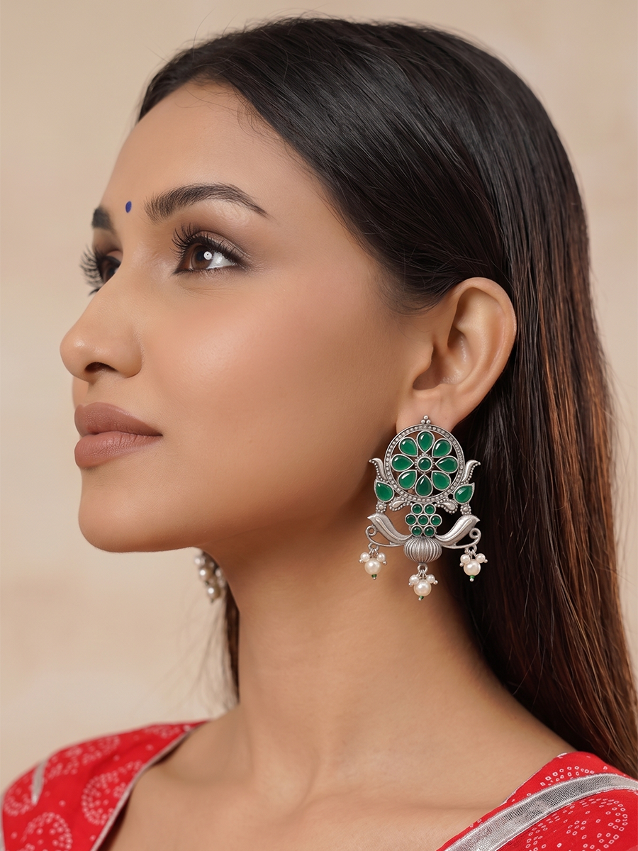 Itisha Earrings-Green