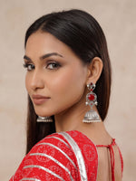 Simone Jhumki Earrings-Maroon
