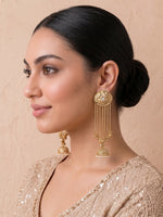 Prakruti Long Kashmiri Jhumka / Jhumki Earrings-White